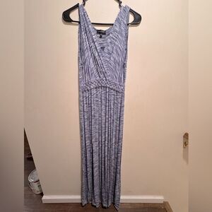 SPENSE Maxi Sleeveless V Neck Braided Elastic Waist Dress Size M
